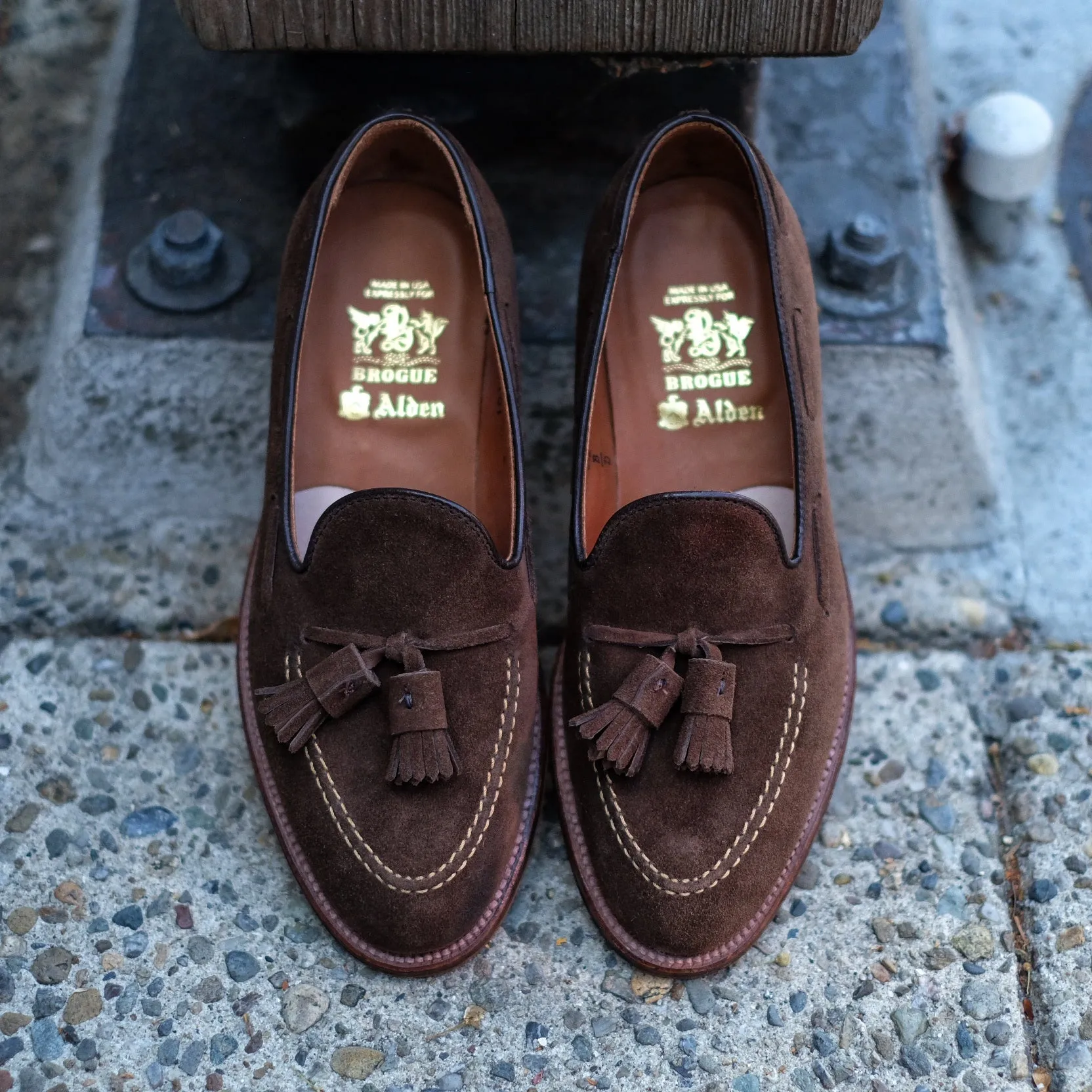 Alden x Brogue Harvey Tassel Loafers