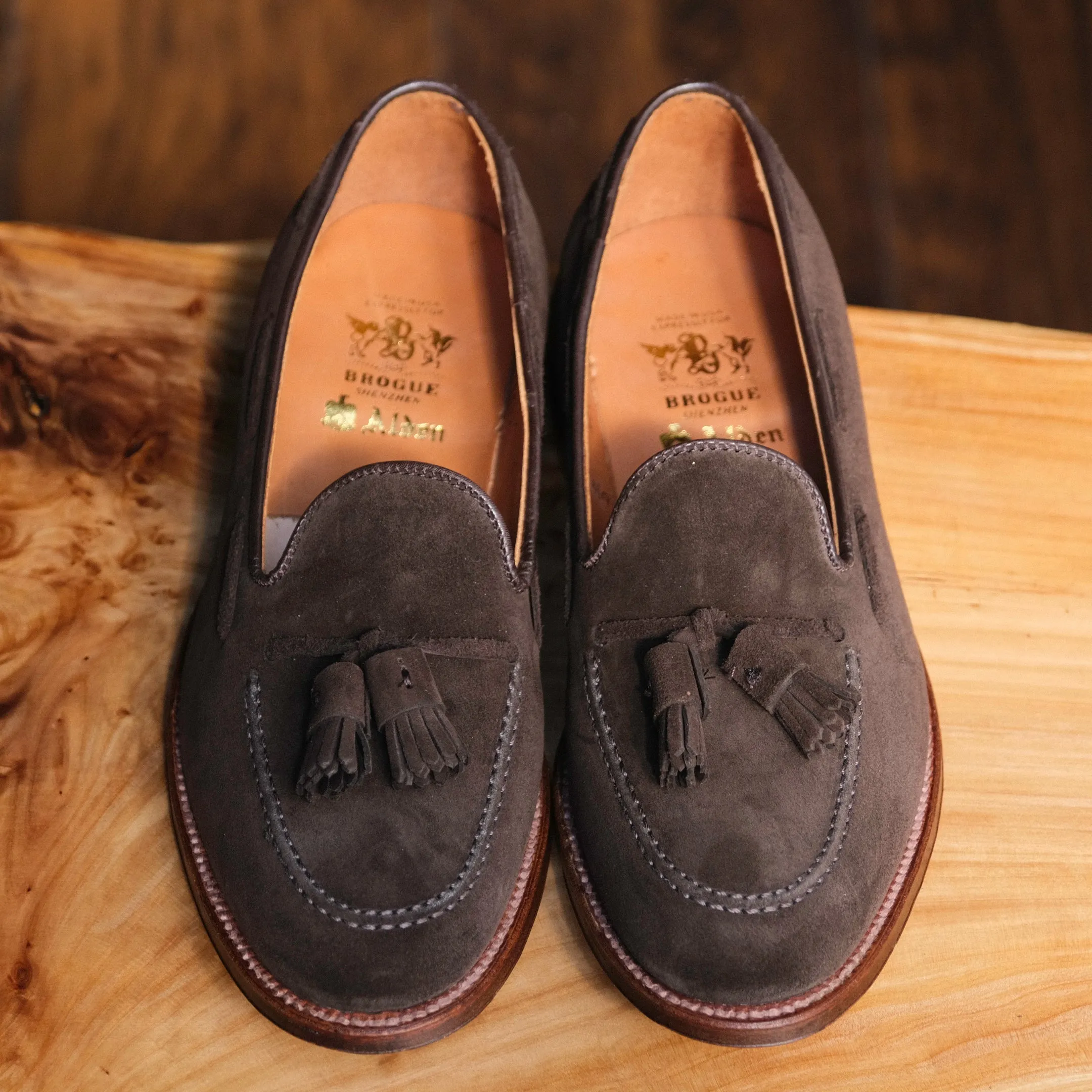 Alden x Brogue Oslovian Tassel Loafers