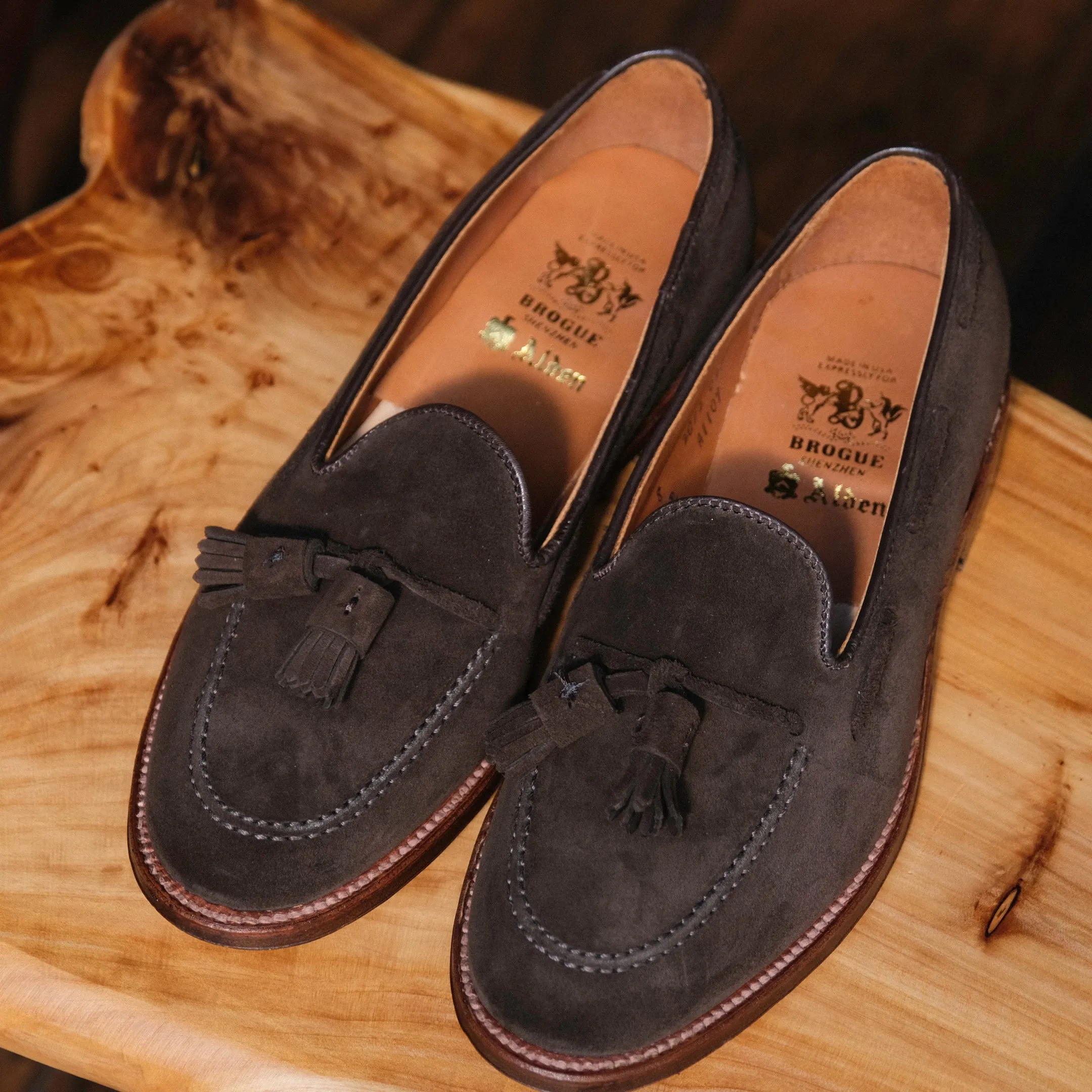 Alden x Brogue Oslovian Tassel Loafers