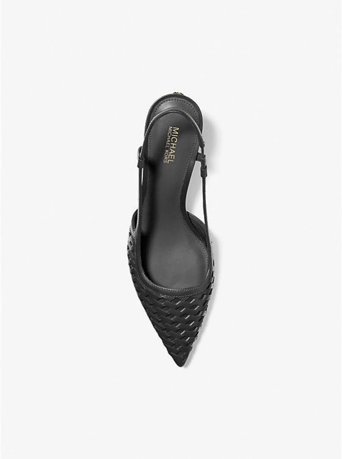 Alora Hand-Woven Leather Slingback Pump