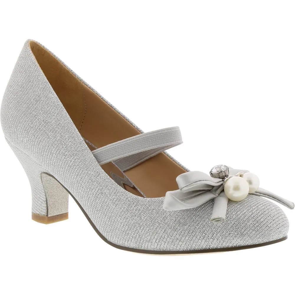 Badgley Mischka Silver Sparkle Pump