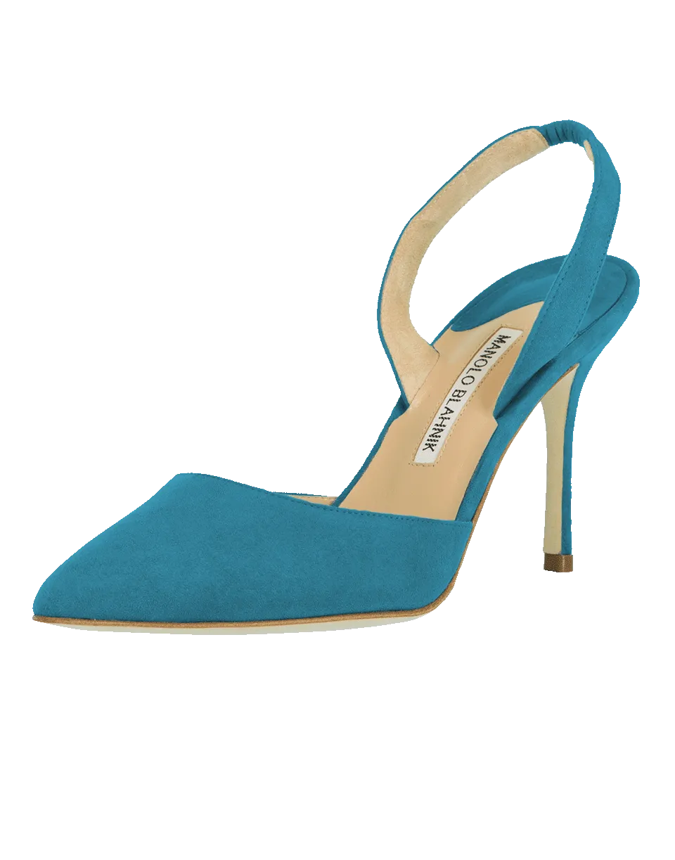 Carolyne Suede Slingback Heels