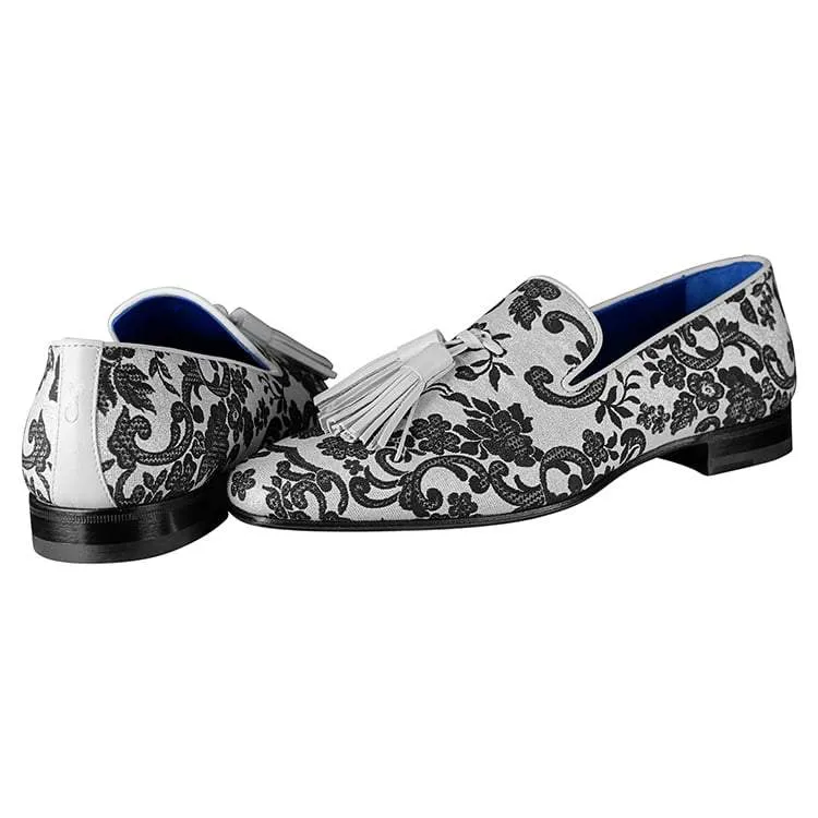 Damascus Series White Espresso Tassel Loafer