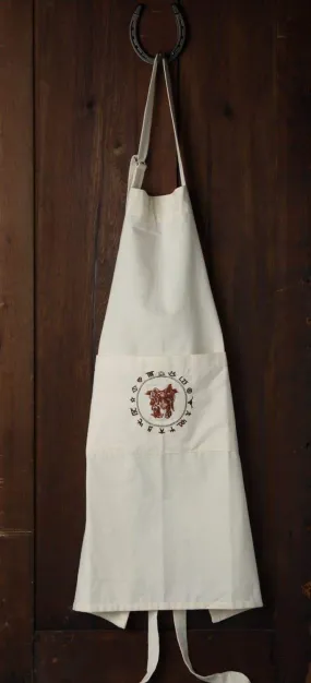 Embroidered Boots & Saddle Kitchen Apron