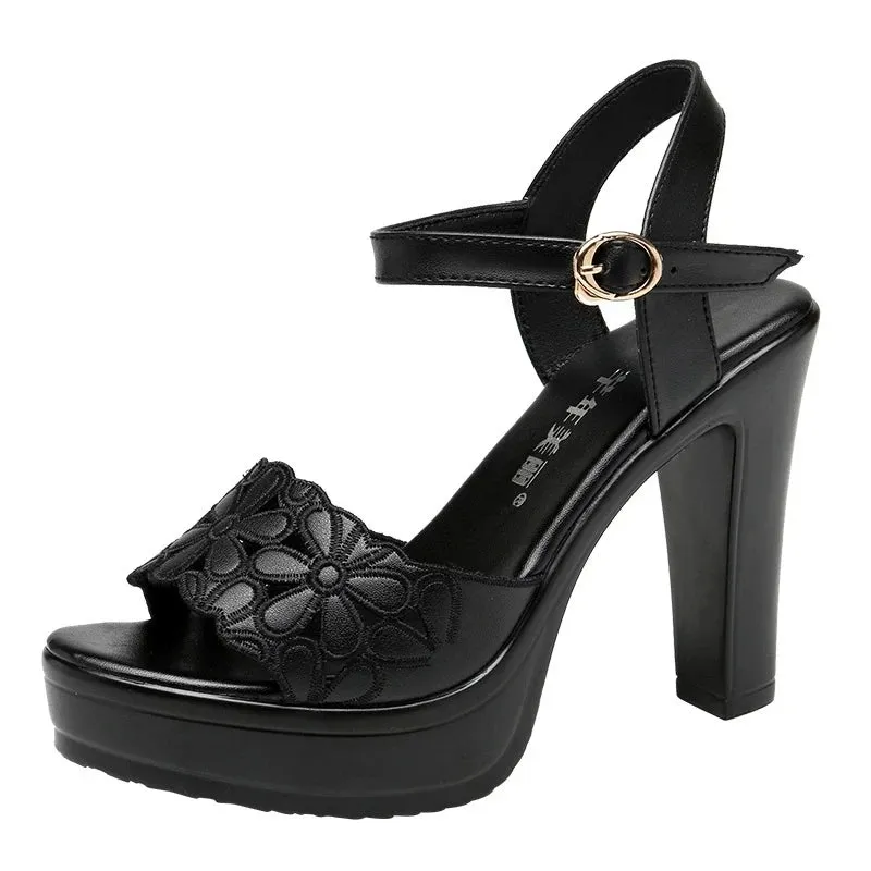 Funki Buys | Shoes | Women's Block Heel Platform Sandals