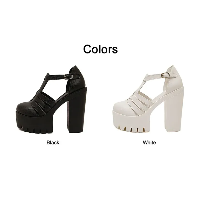 Funki Buys | Shoes | Women's Gothic Punk High Chunky Sandal