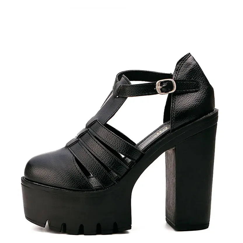 Funki Buys | Shoes | Women's Gothic Punk High Chunky Sandal