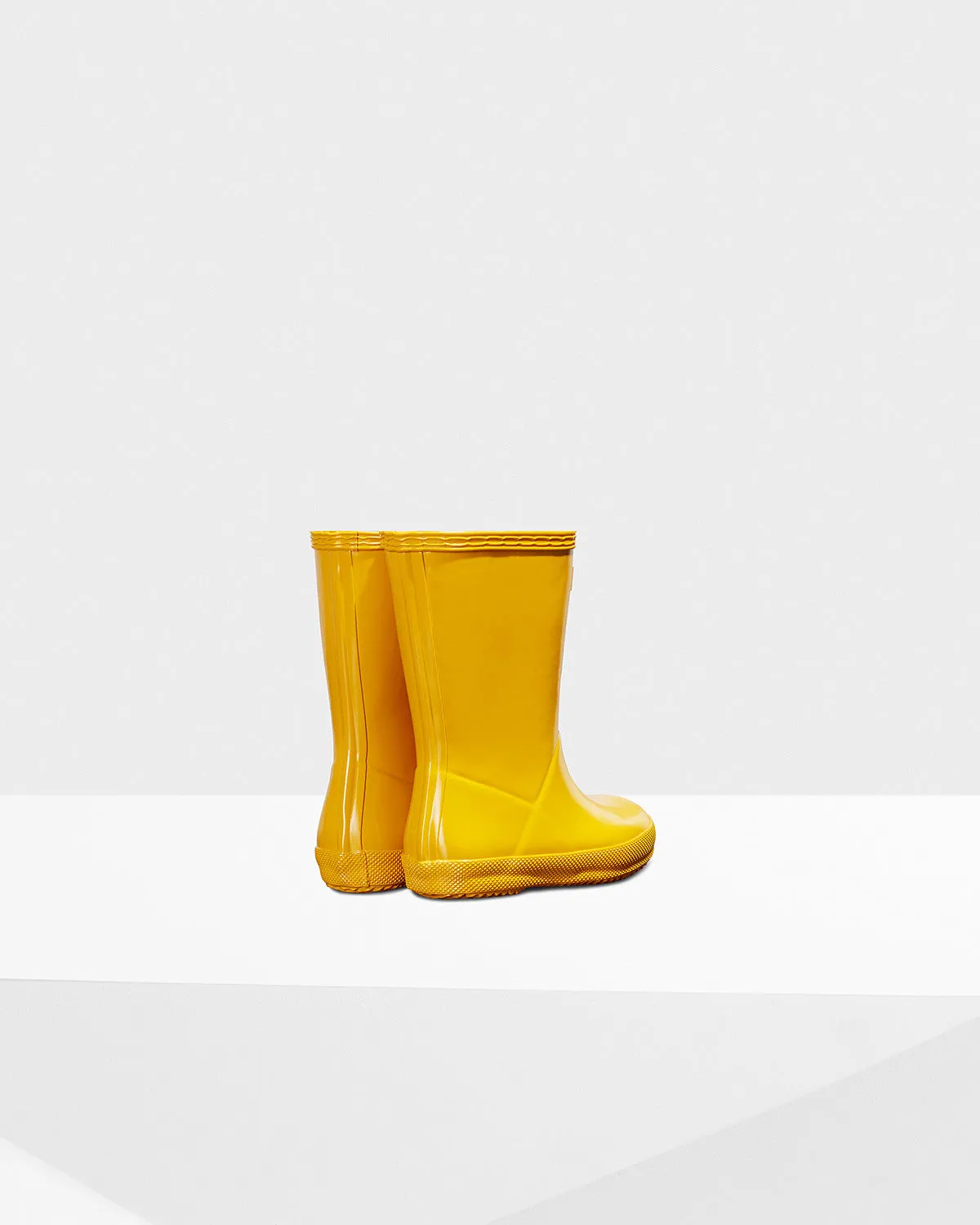 Hunter Yellow Original Kids First Gloss Rainboot