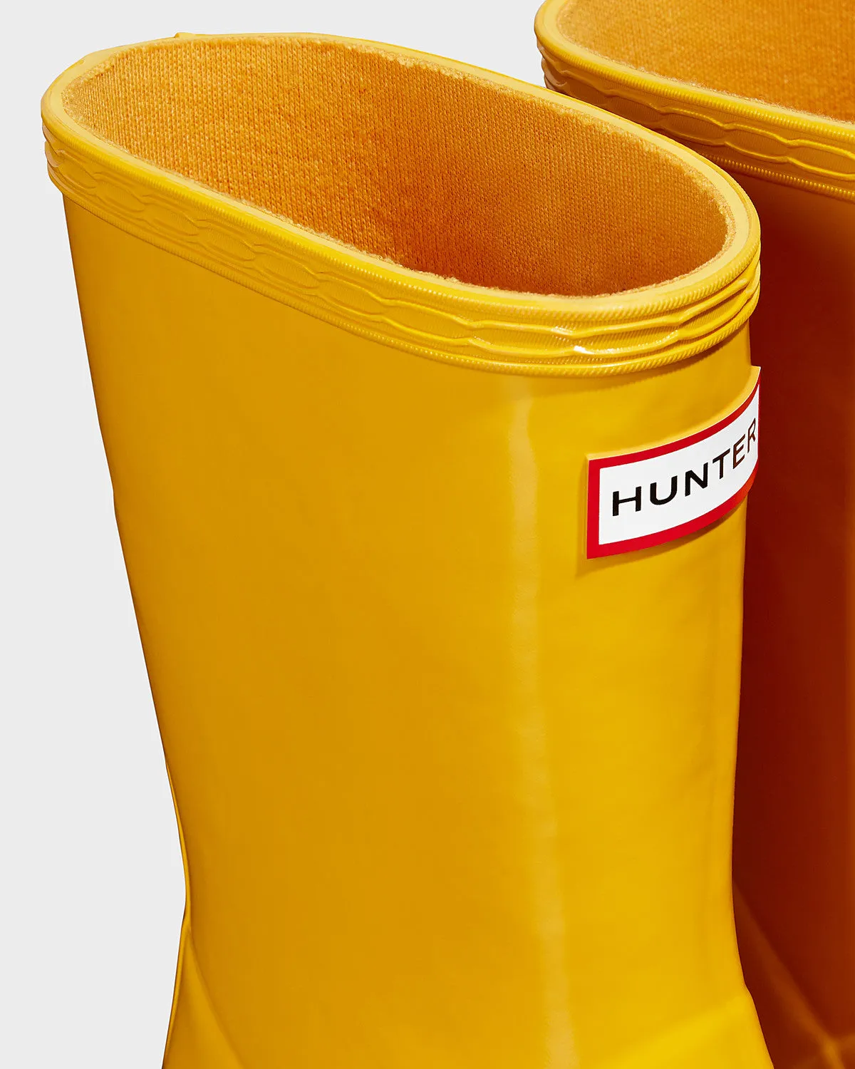 Hunter Yellow Original Kids First Gloss Rainboot