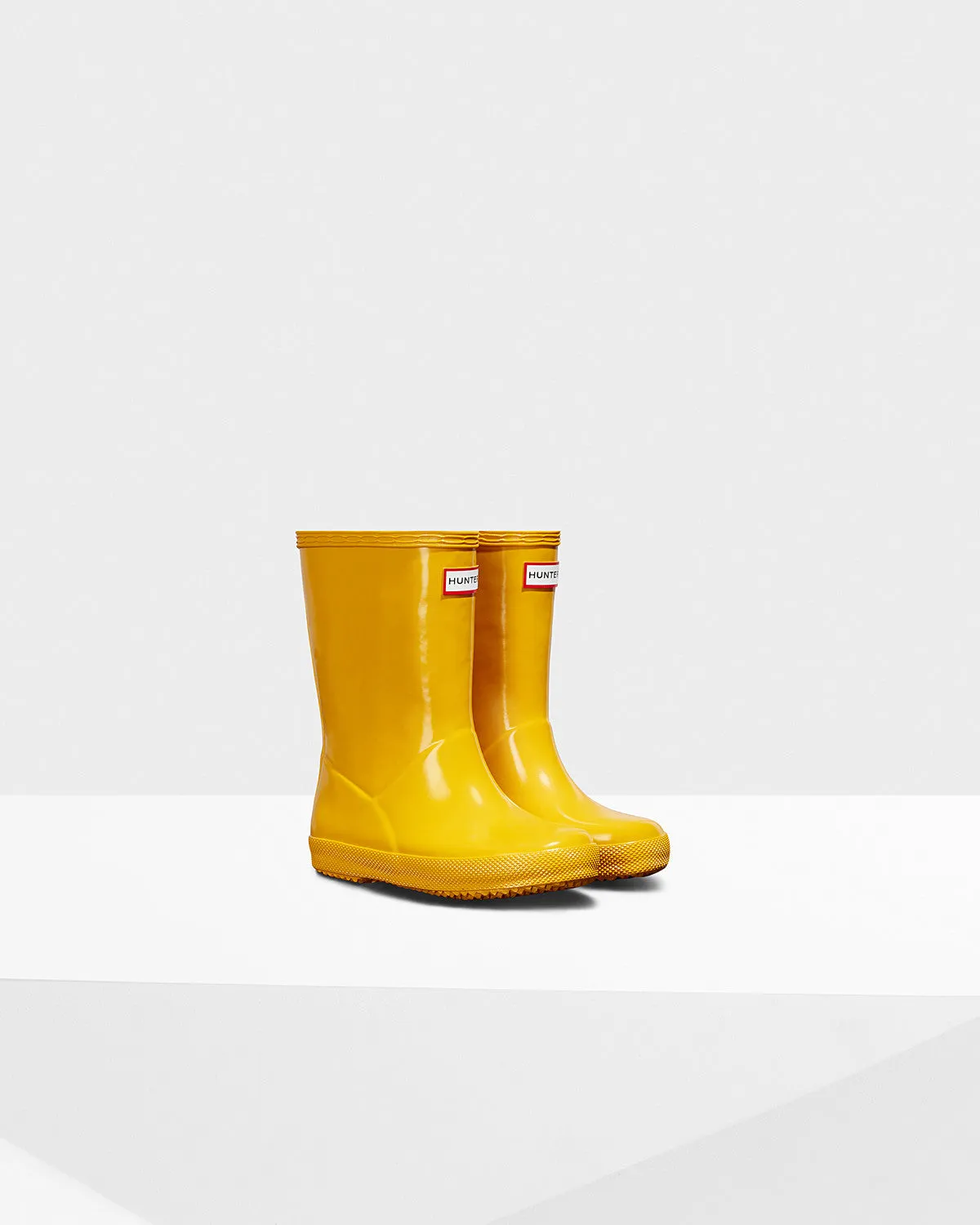 Hunter Yellow Original Kids First Gloss Rainboot