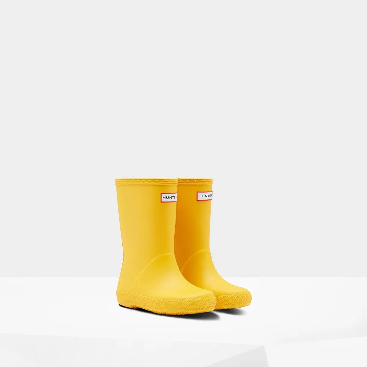 Hunter Yellow Original Kids First Matte Rainboot