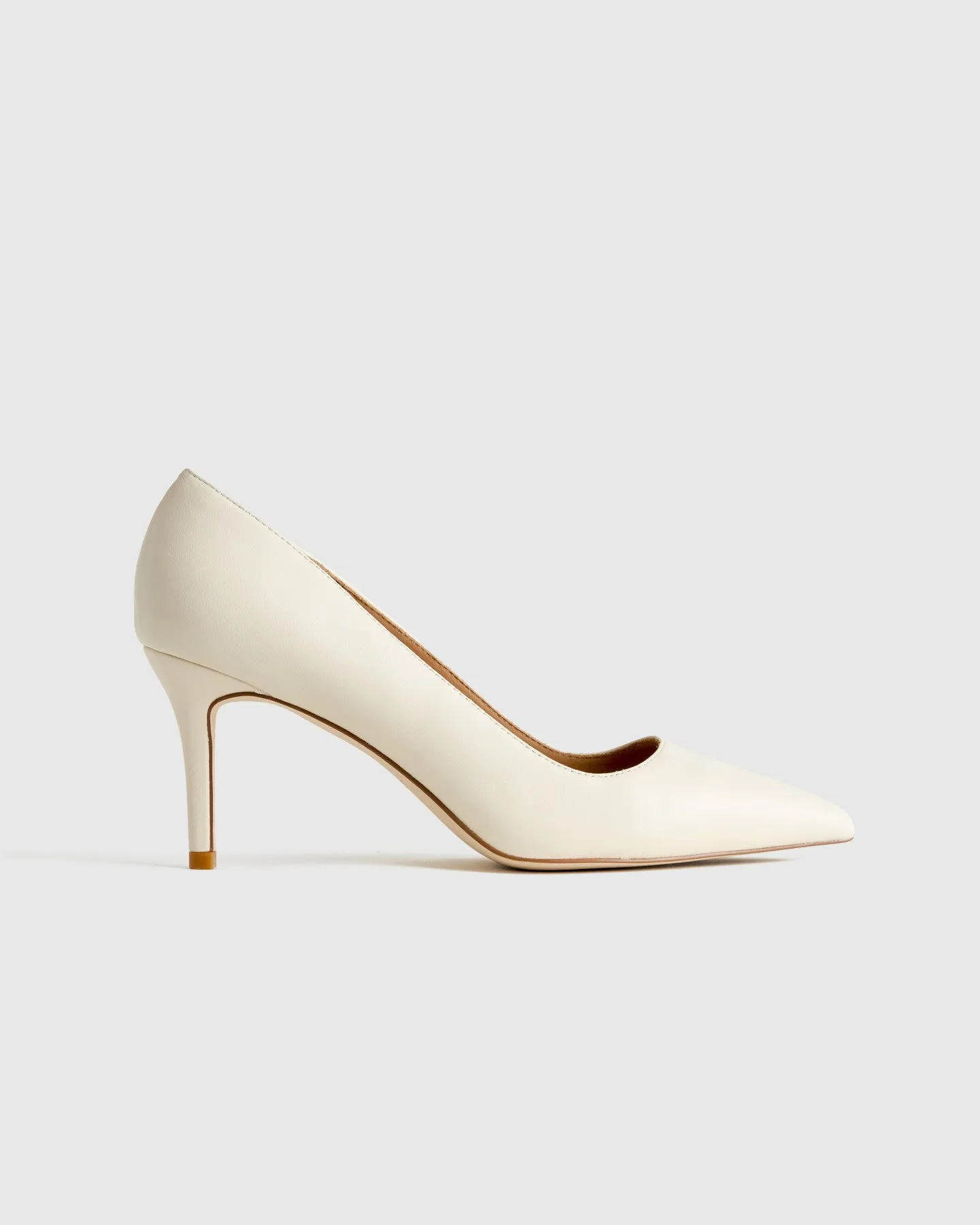 Italian Leather 75mm Pointy Toe Pump