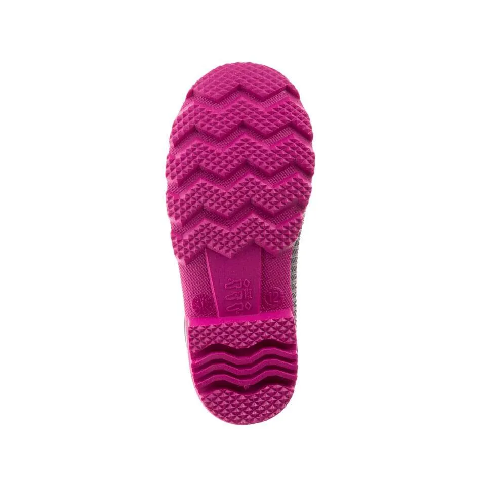 Kamik Charcoal/Magenta Stomp Children's Rain Boot