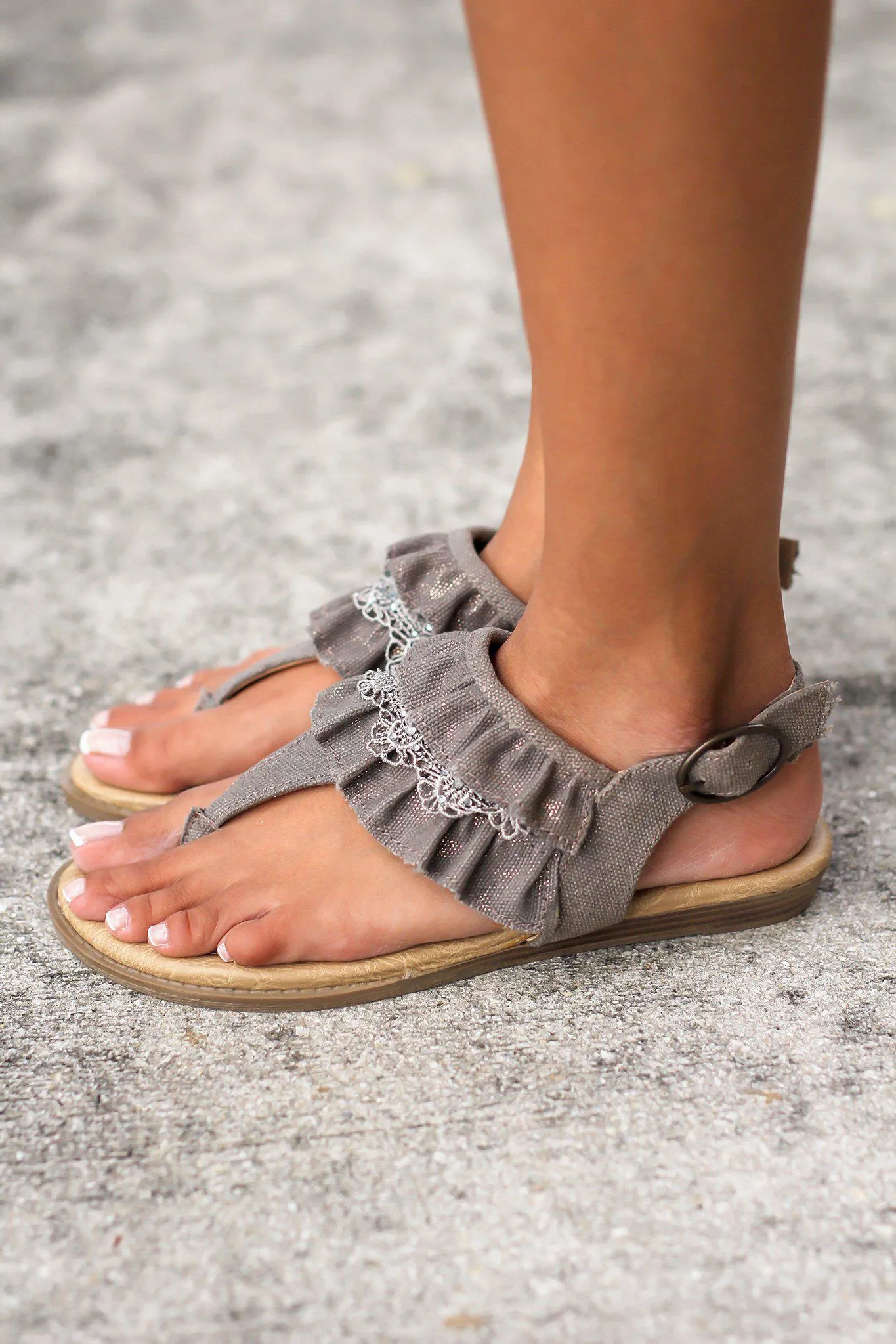 Lacy Taupe Sandals