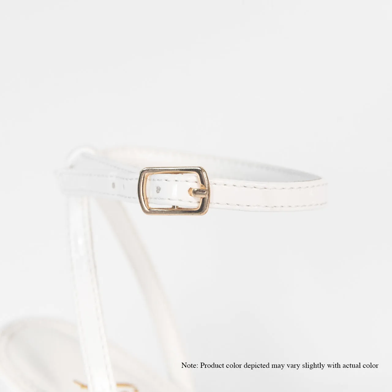 LAURENT-119 PEEP TOE HEEL W/ CLEAR UPPER & ANKLE STRAP-WHITE