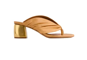 Leather Heeled Thong Sandals