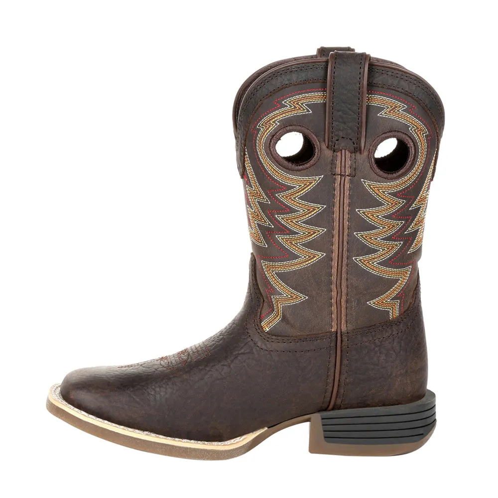 Lil' Rebel Pro Cowboy Square Toe Boots (Big Kid)