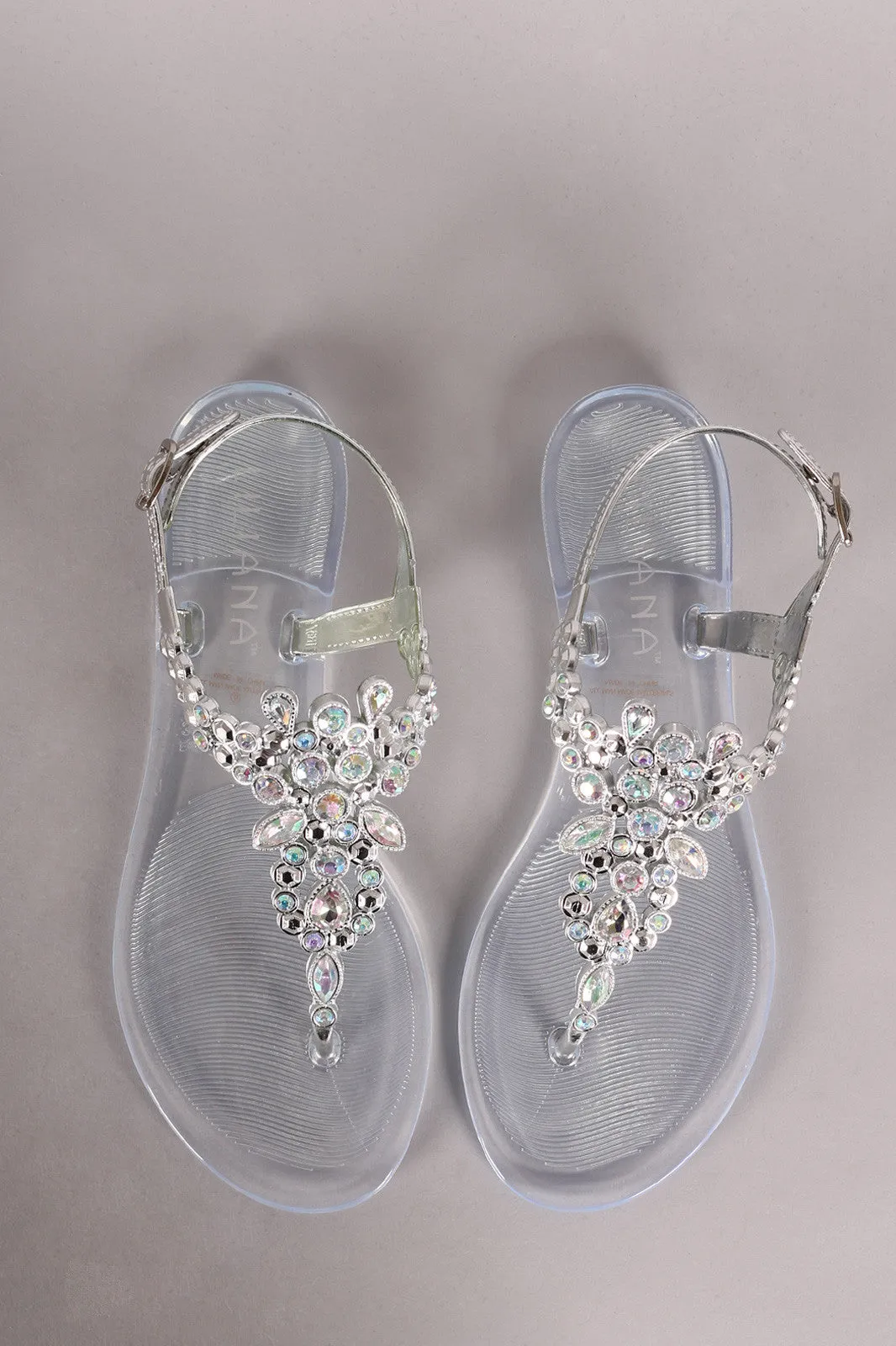 Liliana Rhinestone Jelly Sandal