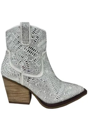 Maze-Rhinestone Western Boots