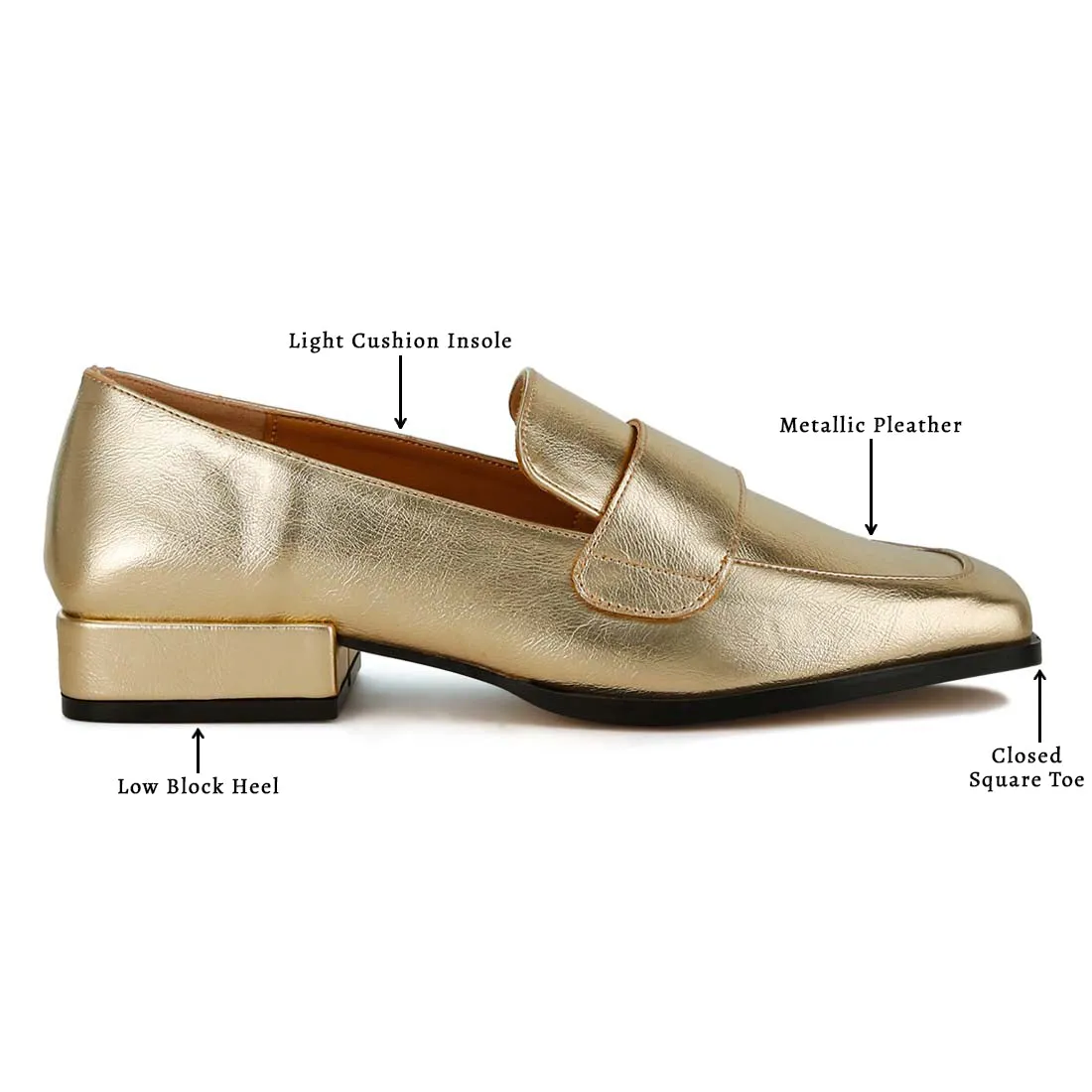 Metallic Penny Loafers