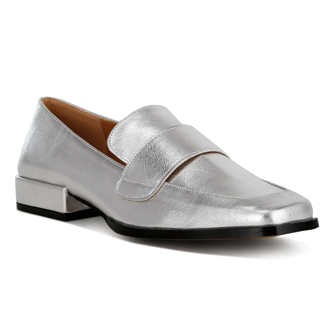 Metallic Penny Loafers