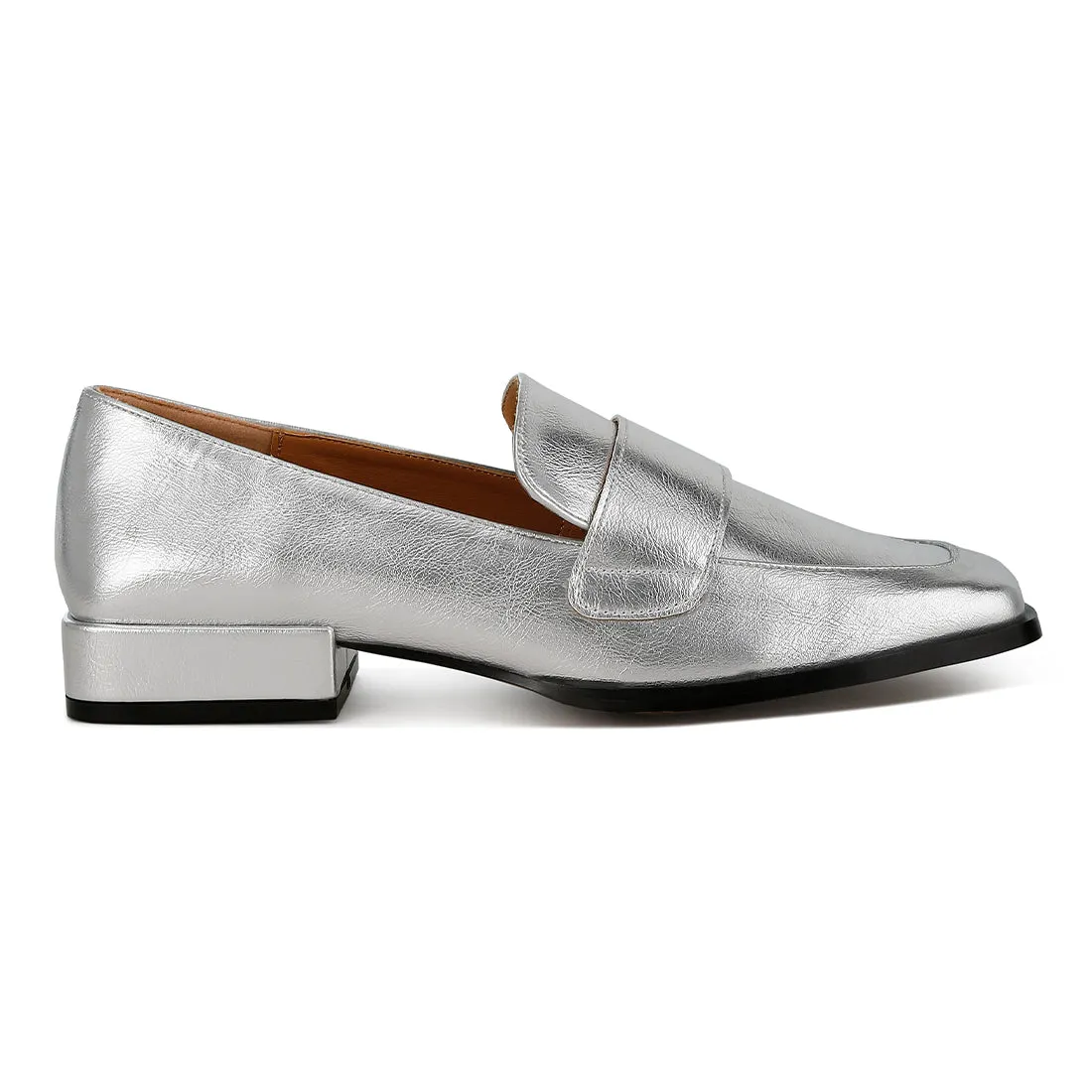 Metallic Penny Loafers