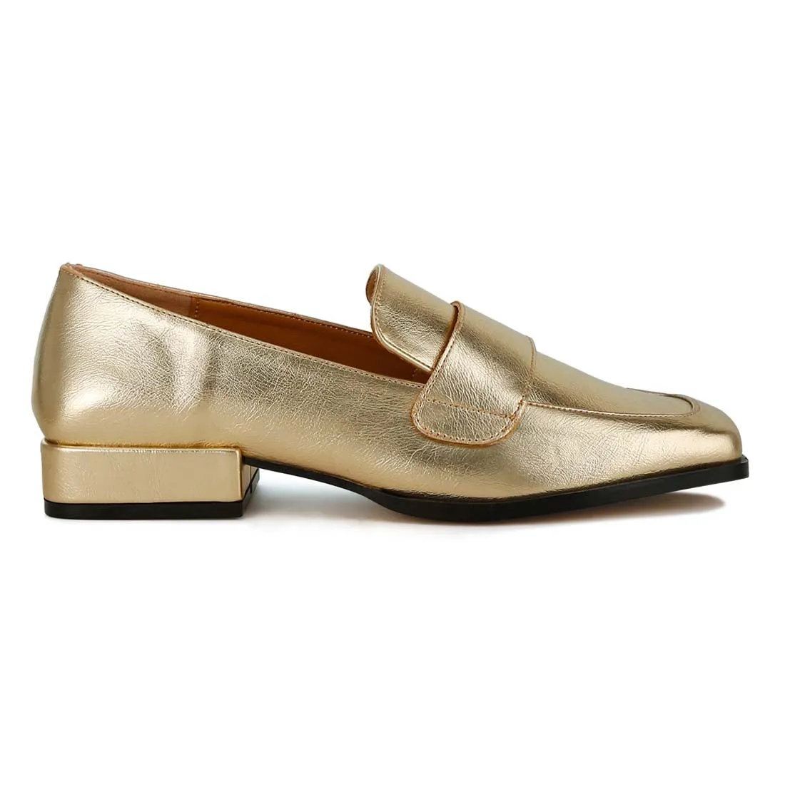 Metallic Penny Loafers