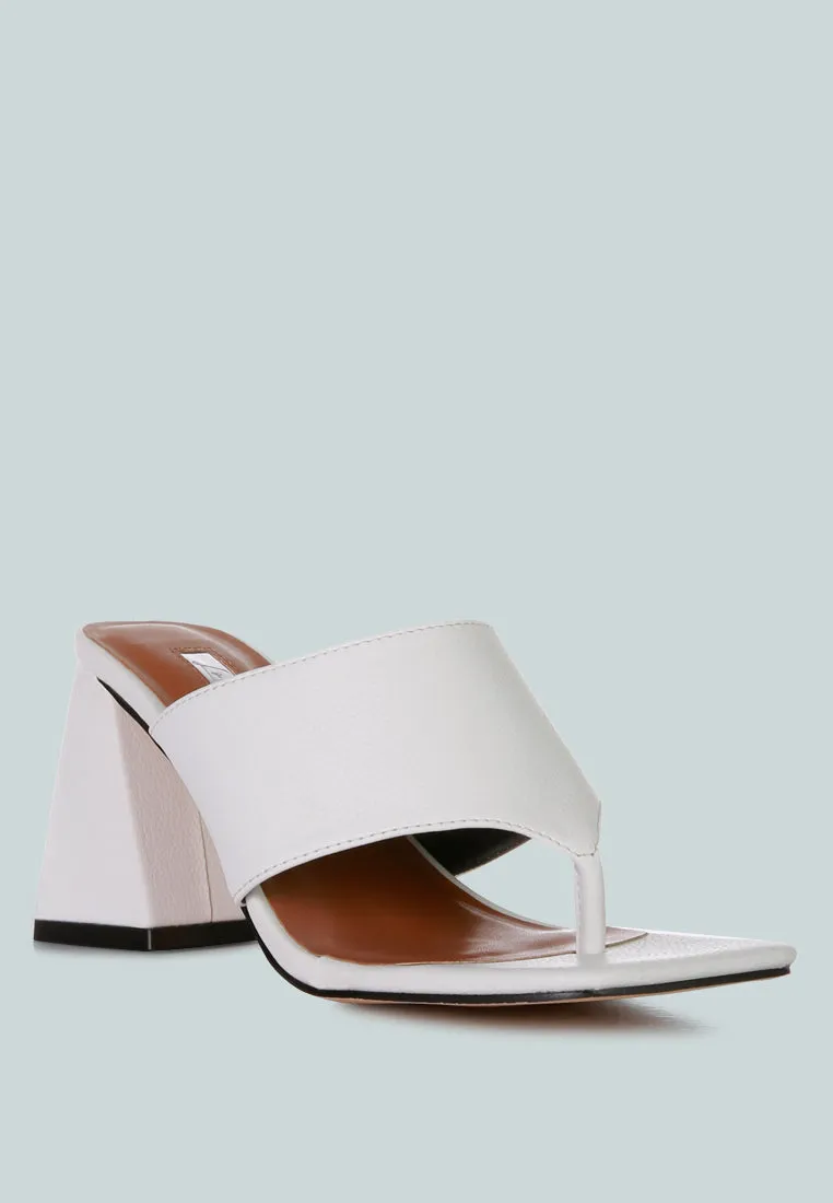 Muse Me Triangular Block Heel Thong Sandals