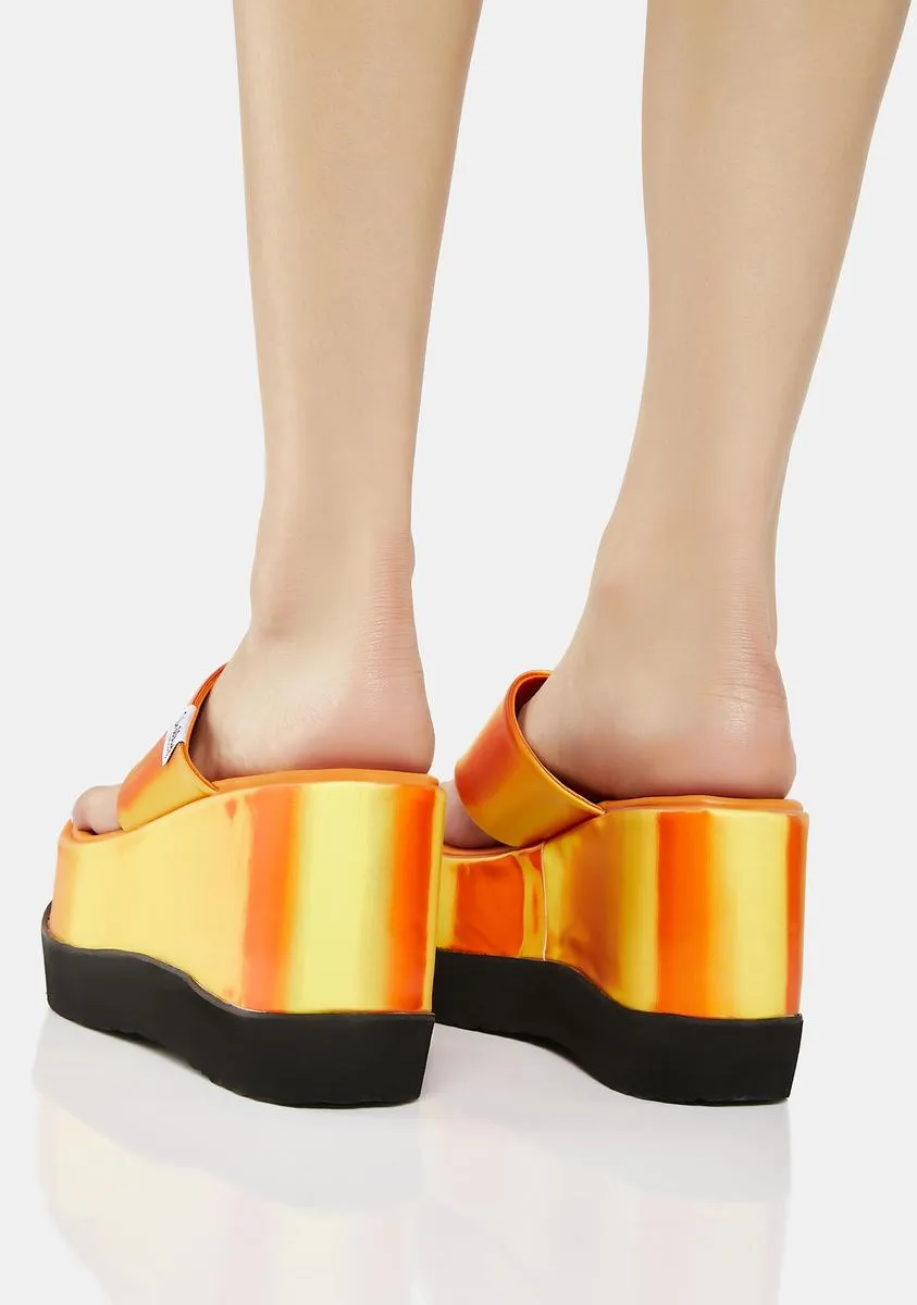 Orange Klub Platform Wedges