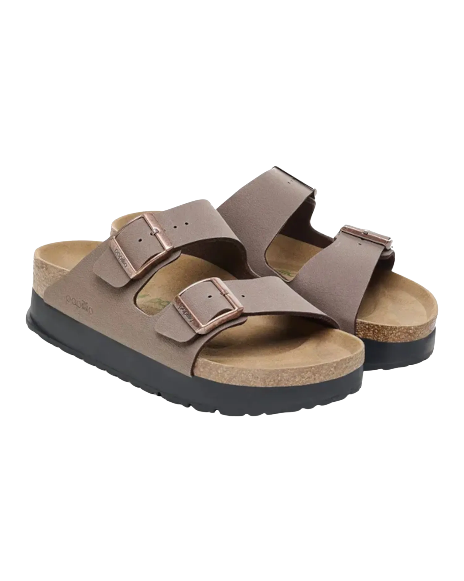 Papillio Arizona Birko-Flor Flex Platform Sandals in Mocha