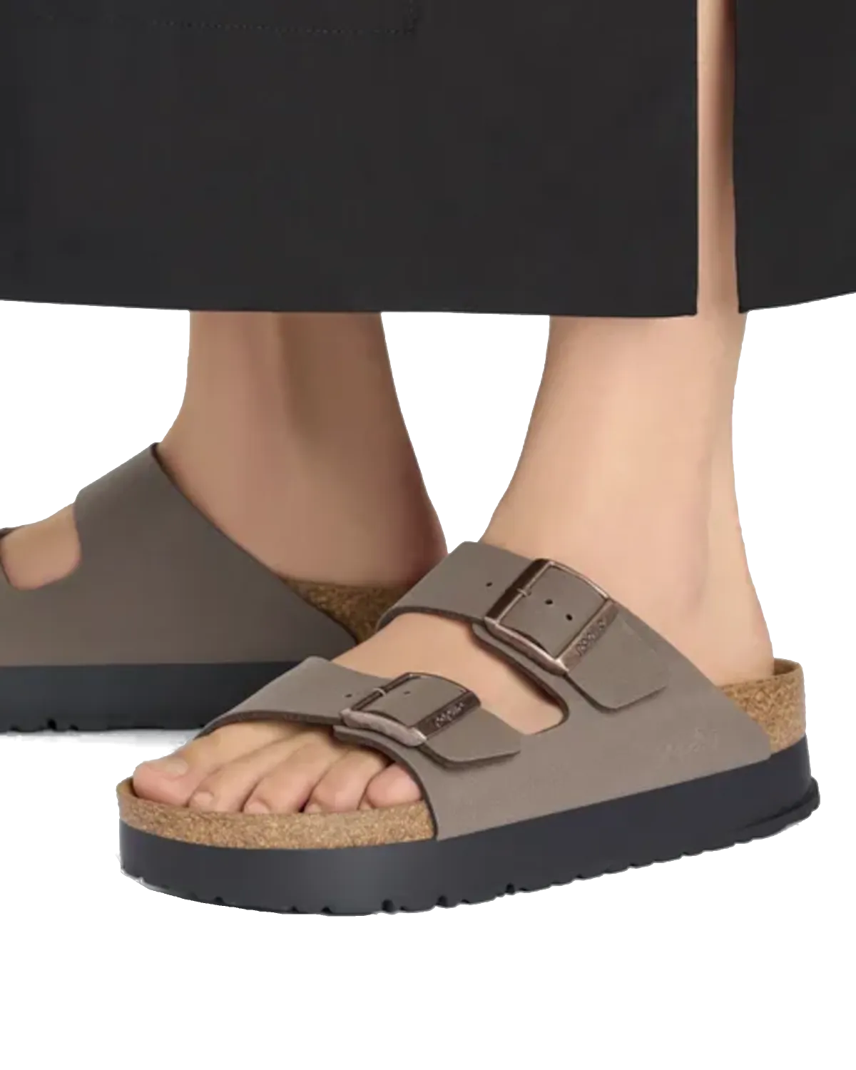 Papillio Arizona Birko-Flor Flex Platform Sandals in Mocha