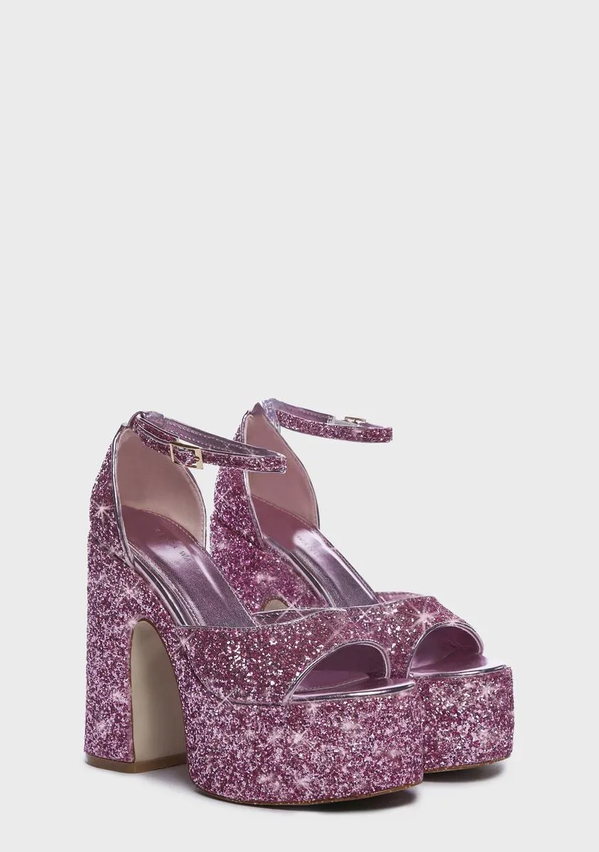 Pink Bali Platform Heels