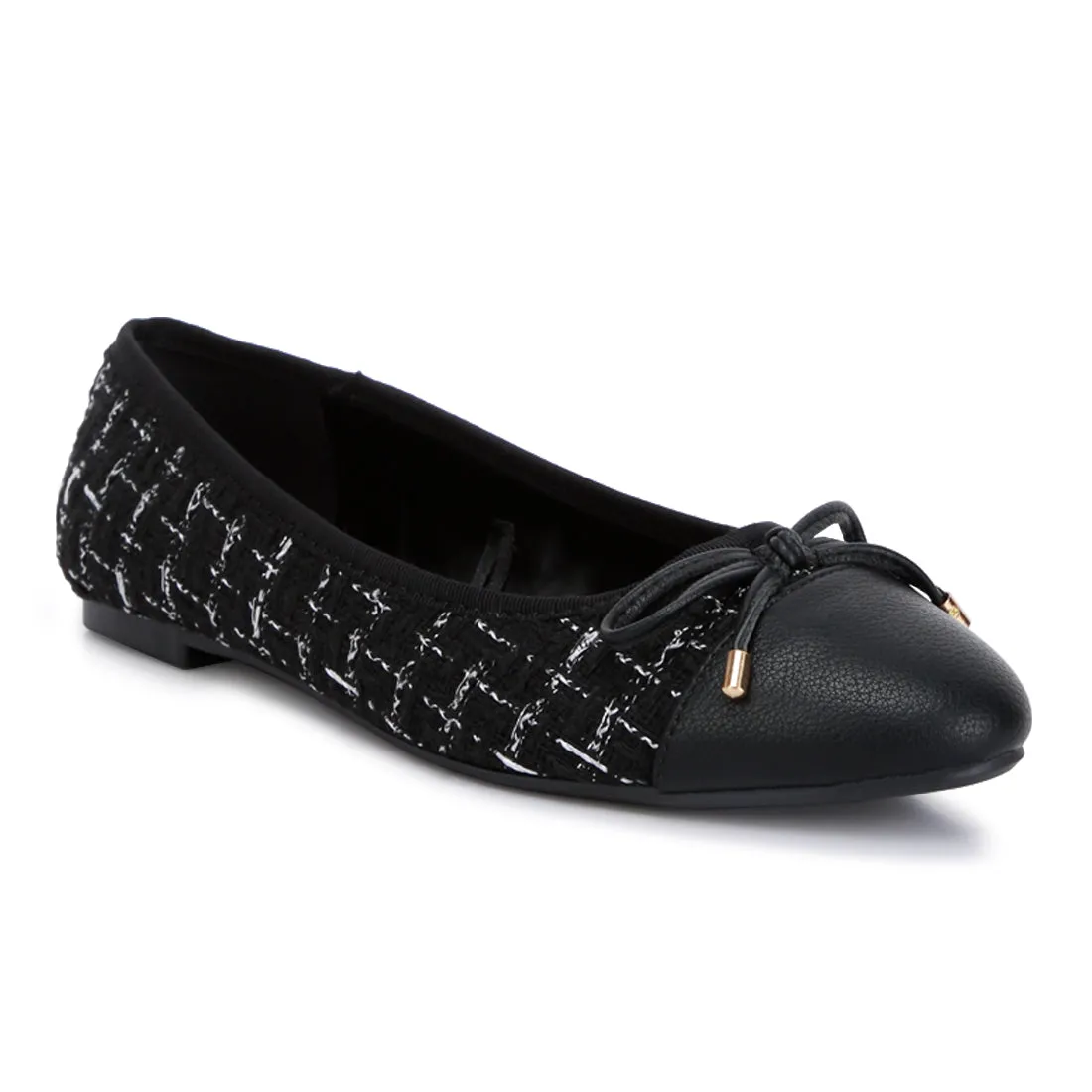 Plaid Tweed Ballet Flats