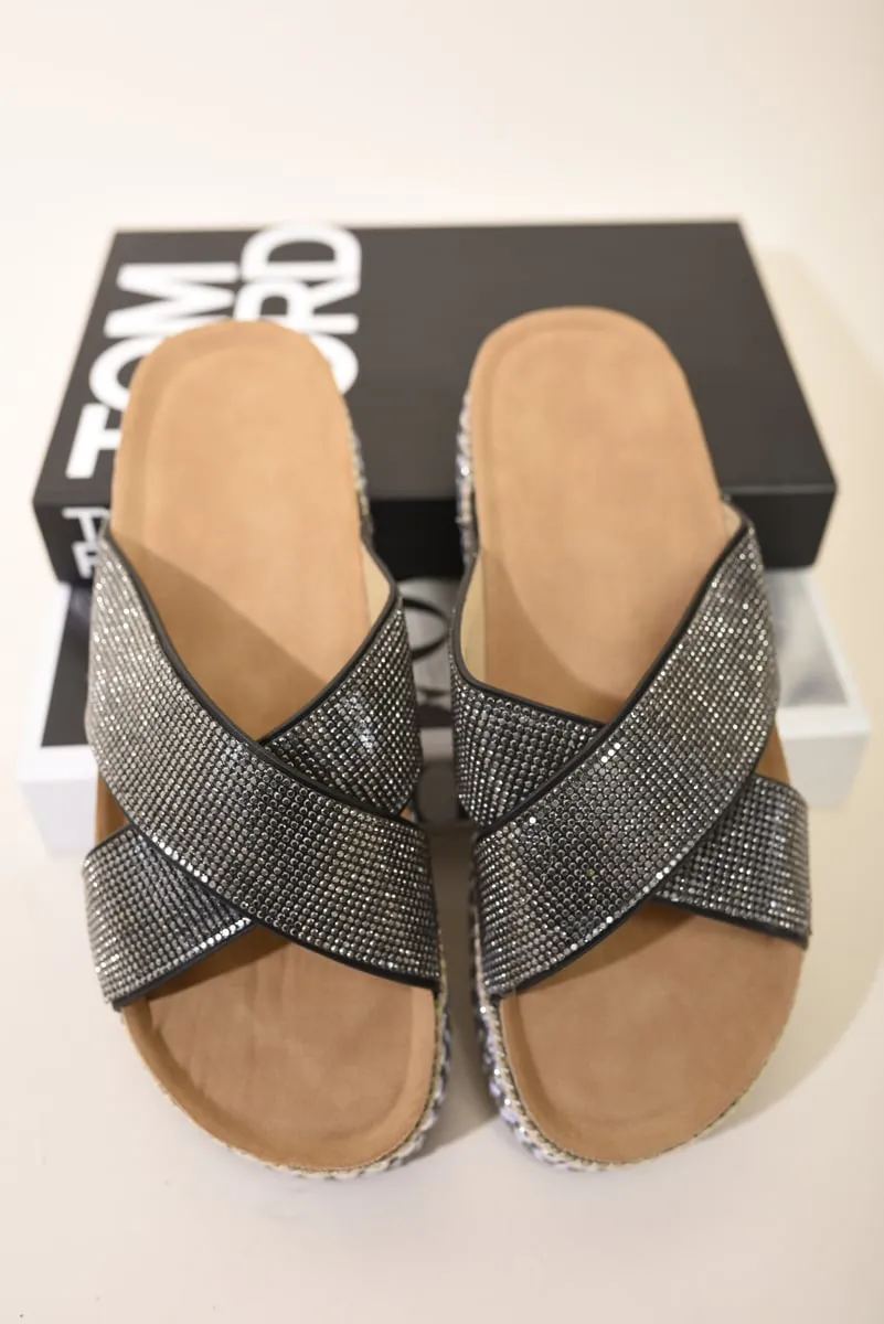 Platform Diamante Sandals