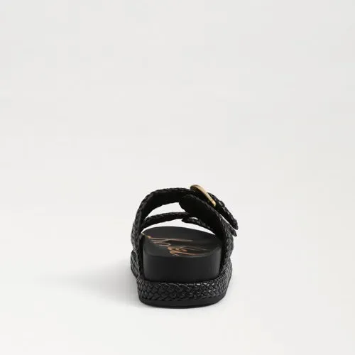 Reid Buckle Platform Sandal - Black Woven