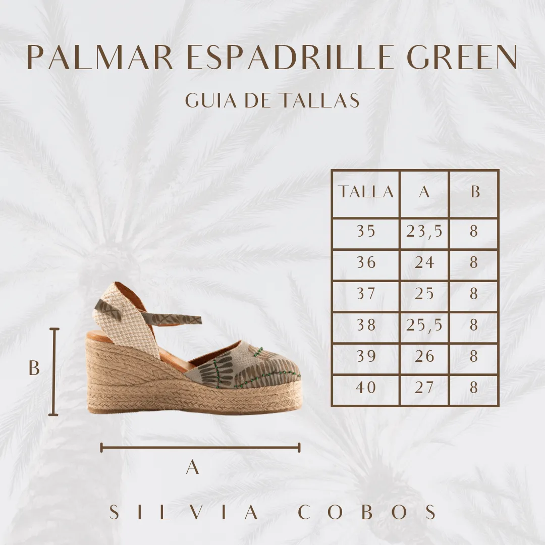 Silvia Cobos Palmar Espadrille Green