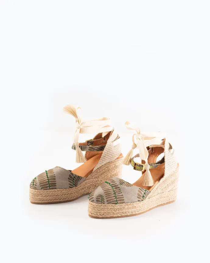 Silvia Cobos Palmar Espadrille Green