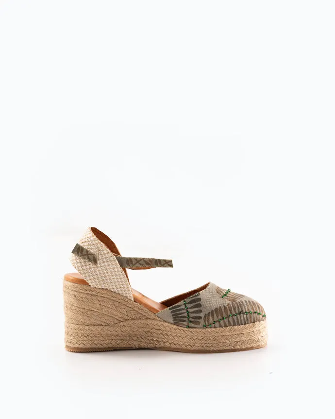 Silvia Cobos Palmar Espadrille Green