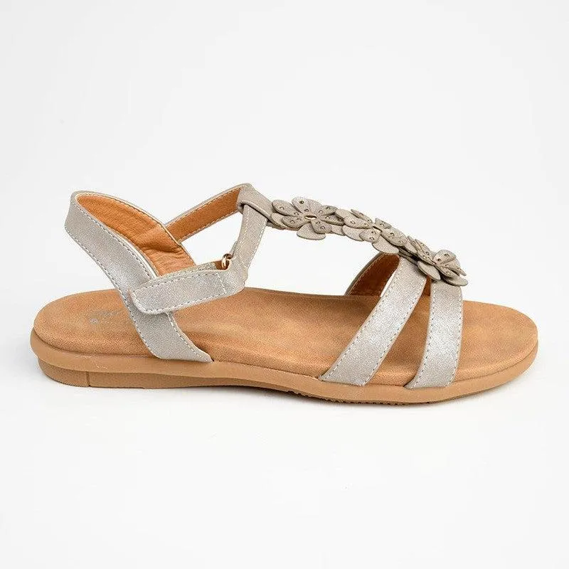 Soft Style by Hush Puppies Cecilia Strappy Sandals - Silver