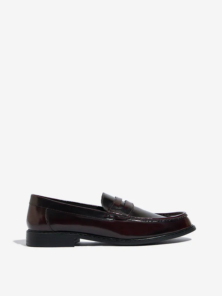 SOLEPLAY Black Burgundy Loafers