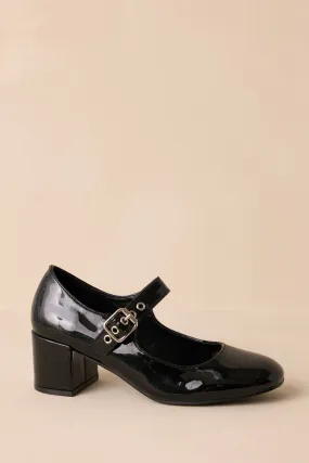 Starry Heights Black Mary Jane Block Heels