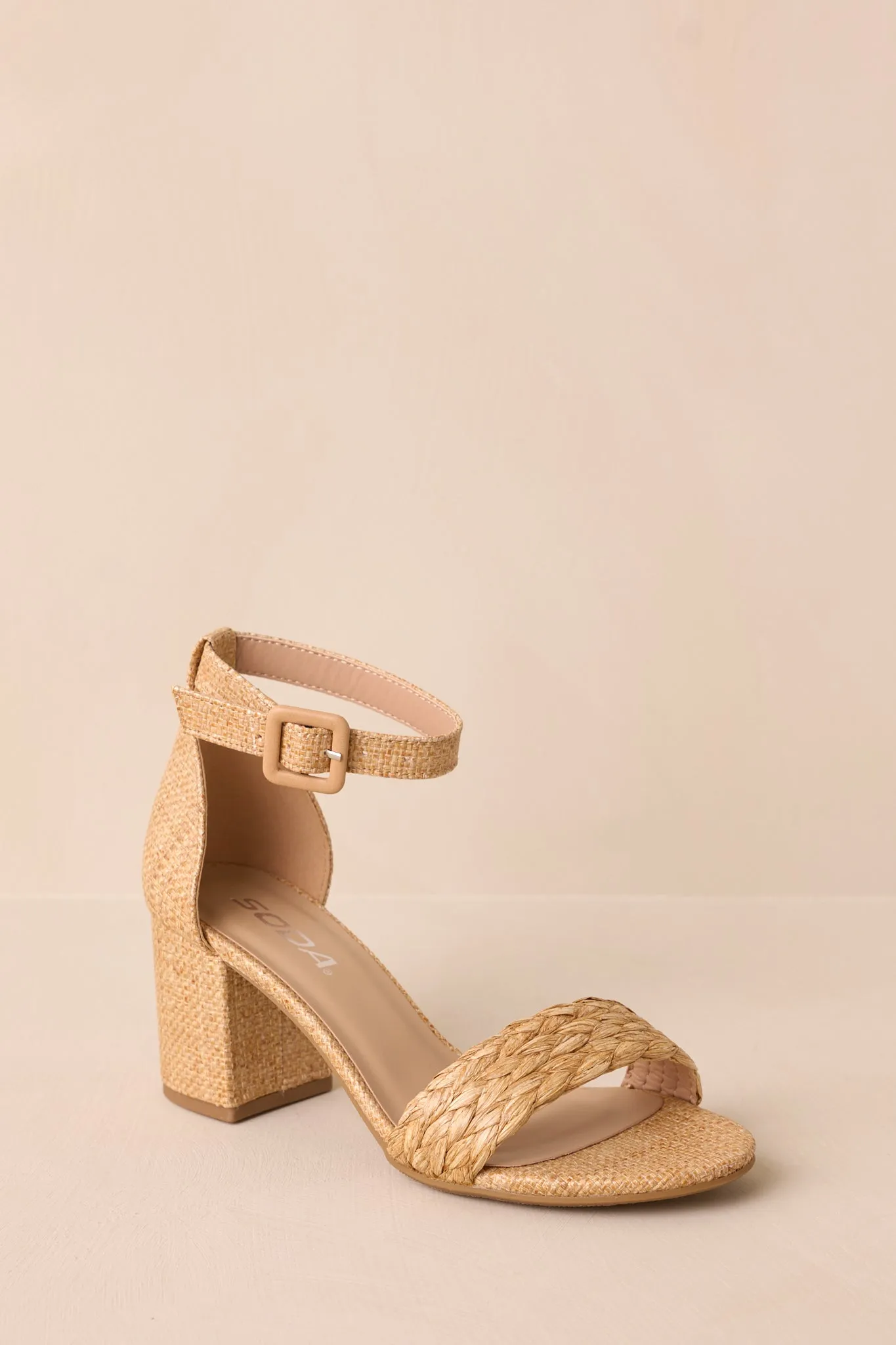 Sunset Cruise Tan Woven Pump Heels