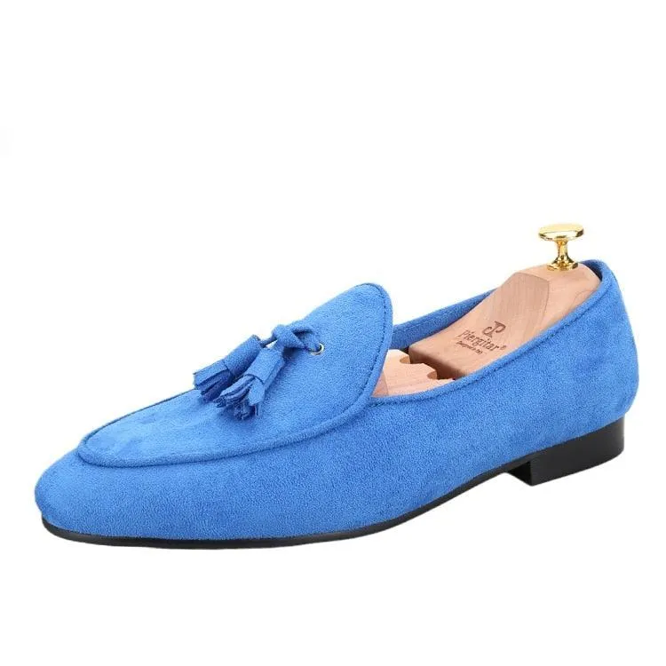 Velvet Tassel Casual Men Loafers - Men Shoes