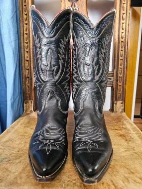 Vintage Chris Romero Route 66 Black & Red Western Cowboy Boots – Size 3 1/2 E (AUS6/7)