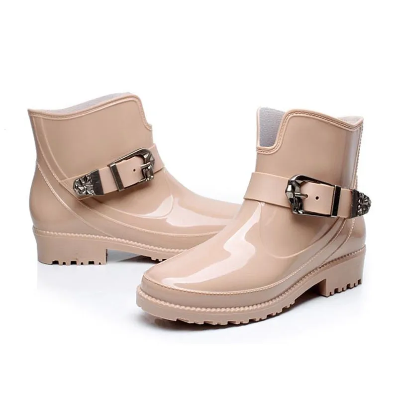 Women's Rubber Waterproof Rain Ankle Boots