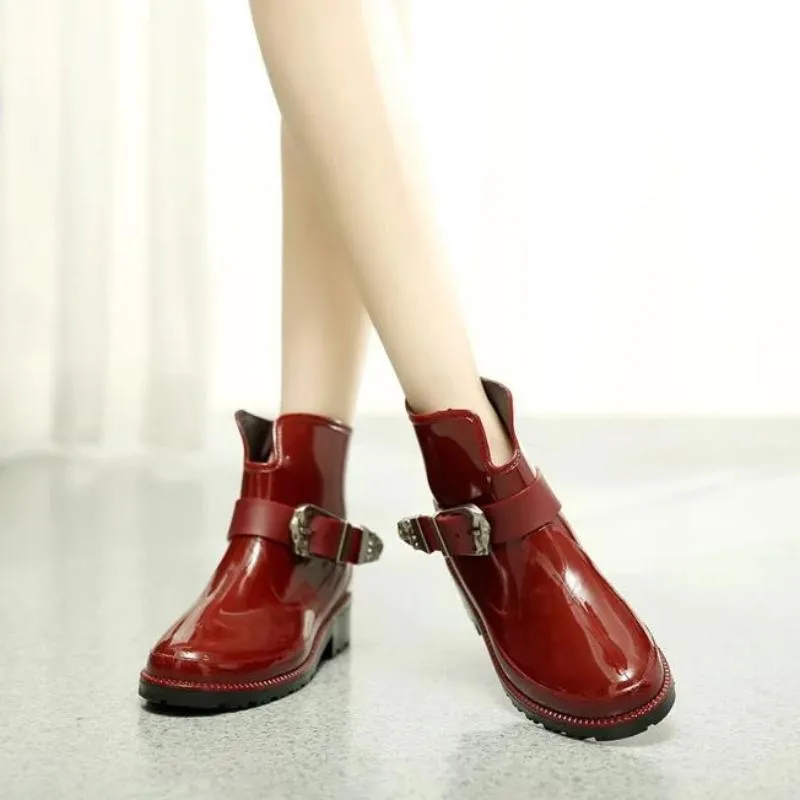 Women's Rubber Waterproof Rain Ankle Boots