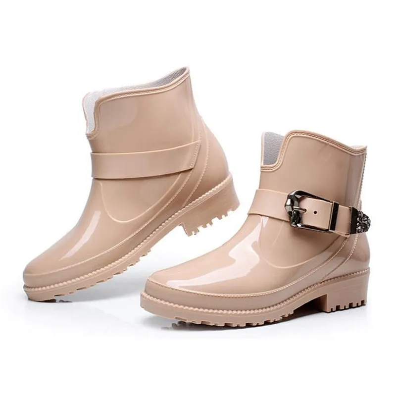 Women's Rubber Waterproof Rain Ankle Boots