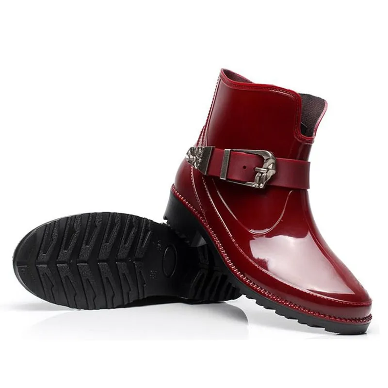 Women's Rubber Waterproof Rain Ankle Boots