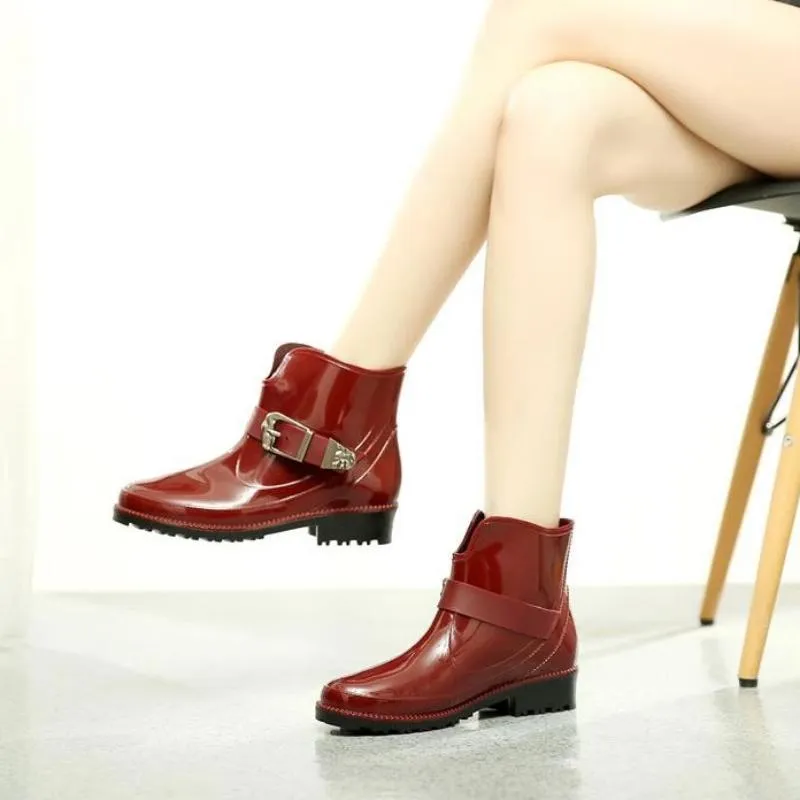 Women's Rubber Waterproof Rain Ankle Boots