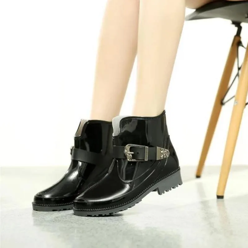 Women's Rubber Waterproof Rain Ankle Boots